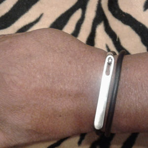 Men's Black & Silver Bracelet